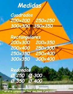 comprar Parasol AMALFI DUO para hosteleria